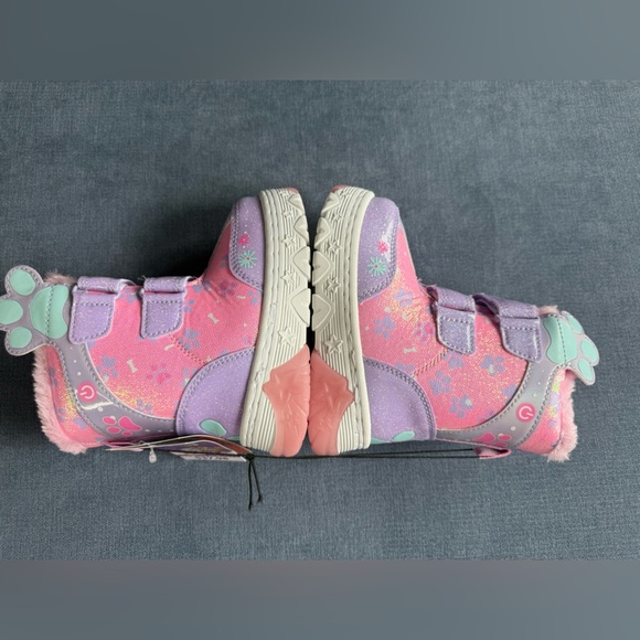 Paw Patrol Sky Light Up Snow Boots Toddler Girls SZ 7 Pink Velcro Closure Warm - Picture 8 of 8